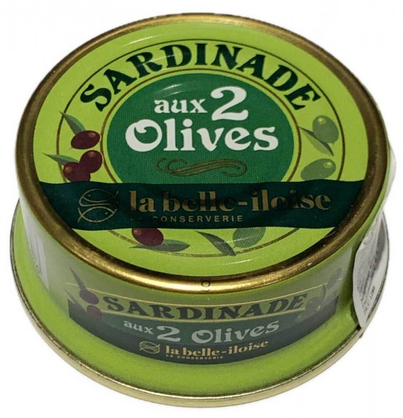 la belle-iloise Sardinenpaste Sardinade mit 2 Sorten Oliven - Dose 60 g