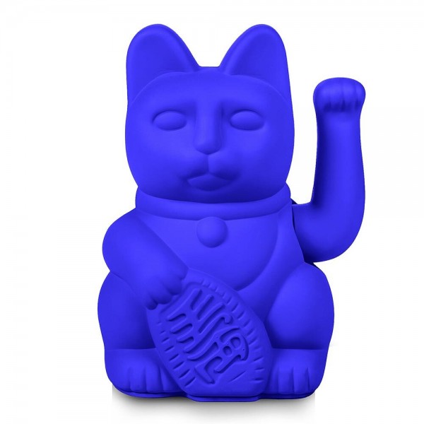 DONKEY Winkekatze Royal Blue Maneki Neko Lucky Cat Glücksbringer 15cm