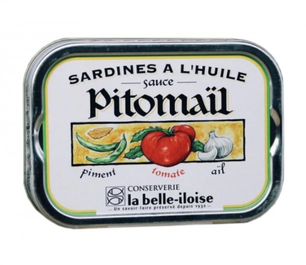 la belle-iloise Sardinen in Olivenöl Sauce Pitomaïl - Dose 115 g