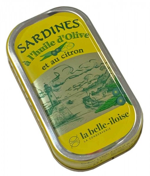 la belle-iloise Sardinen in Olivenöl und Zitrone (et au citron) - Dose 69 g