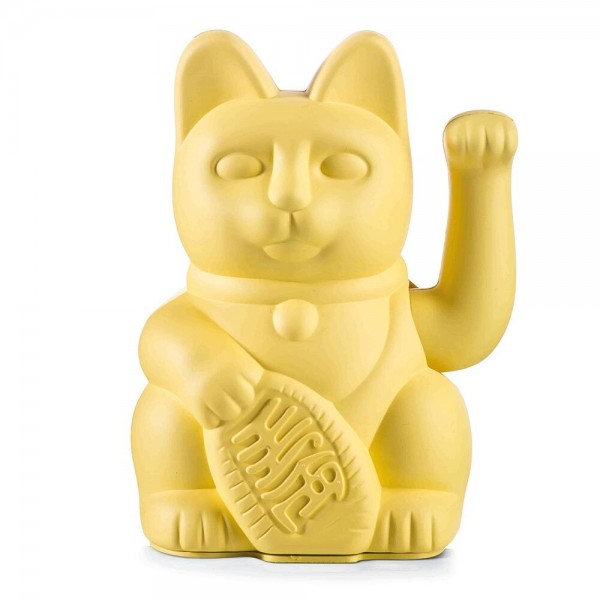 DONKEY Winkekatze Hellgelb Maneki Neko Lucky Cat Glücksbringer 15cm