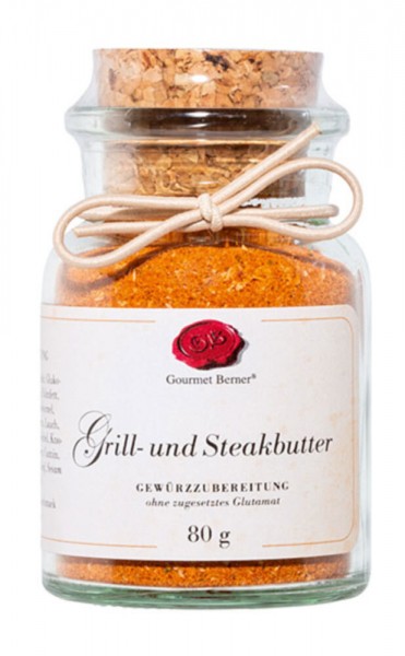 Gourmet Berner Grill &amp; Steakbutter Gewürzmischung im Korkenglas 80g
