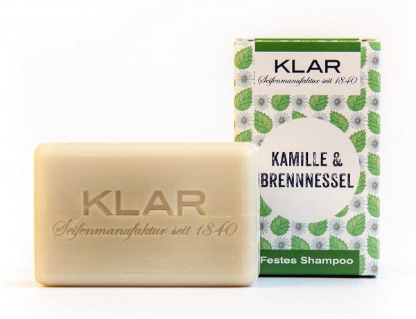 KLAR Festes Shampoo Kamille &amp; Brennnessel (für störrisches Haar) 100g