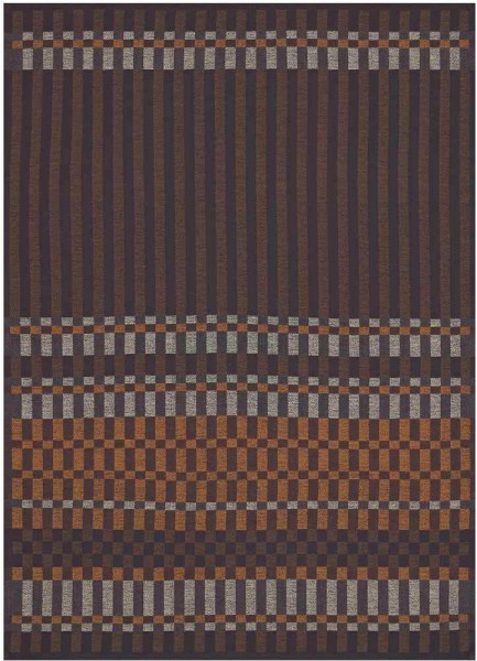 Le Jacquard Français Geschirrtuch Origin Rythme Ecorce Braun 60x80 Baumwolle