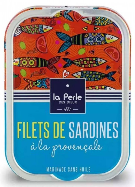 La Perle des Dieux Sardinen-Filets à la Provencale - Ohne Öl - Dose 115 g