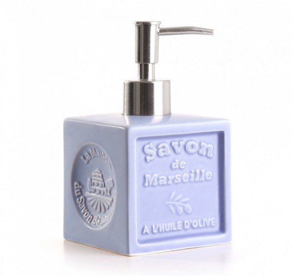 Seifenspender &quot;Savon de Marseille&quot; Keramik Lavendel