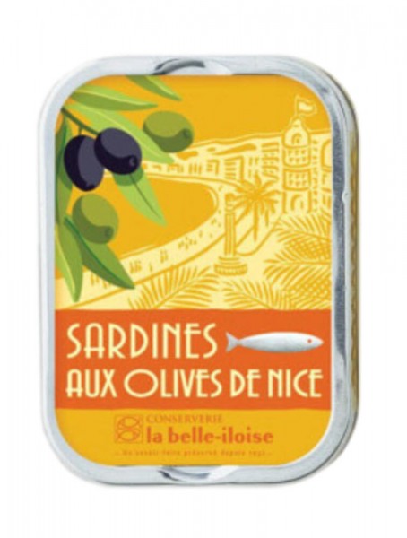 la belle-iloise Sardinen in Olivenöl Olives aus Nizza - Dose 115 g