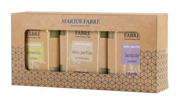 Marius Fabre 3 Seifen Lavande Sans Parfum Verveine a` 100g Geschenkbox