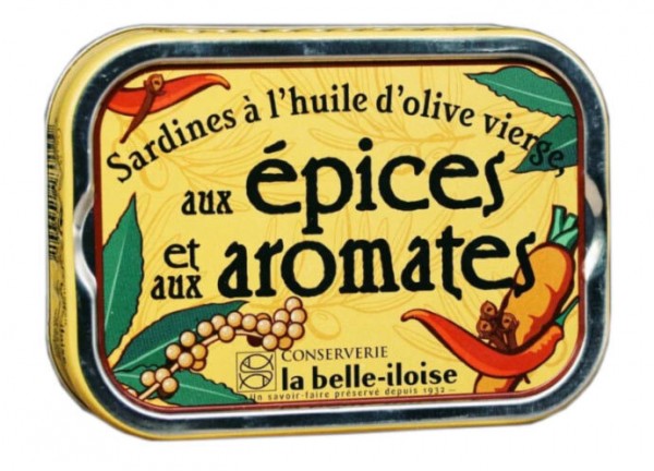 la belle-iloise Sardinen in Olivenöl mit Gewürzen (epices aromates) - Dose 115 g
