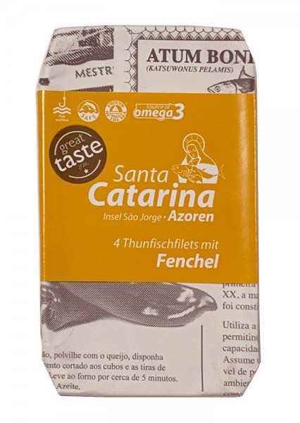 Santa Catarina Thunfischfilets in Olivenöl mit Fenchel - Dose 120 g