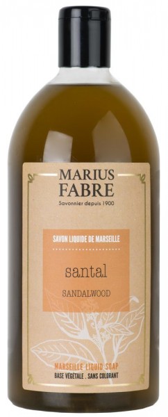 Marius Fabre Flüssigseife Sandelholz (Santal) mit Bio-Olivenöl - 1L