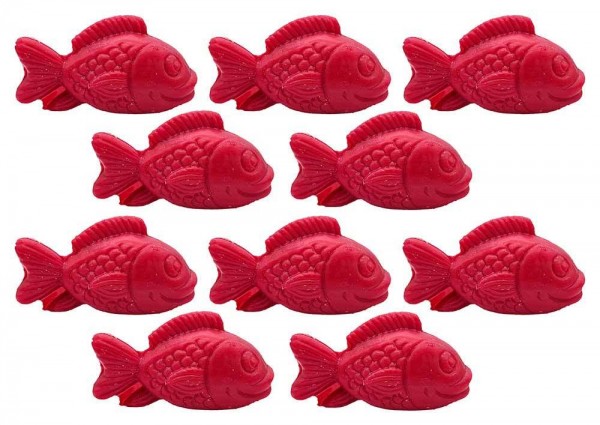 10 x Seife Fisch Rot Himbeere (Framboise) Kinderseife Tierseife Motivseife 10x28g