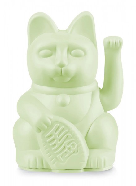 DONKEY Winkekatze Hellgrün Maneki Neko Lucky Cat Mini Glücksbringer 9,8cm