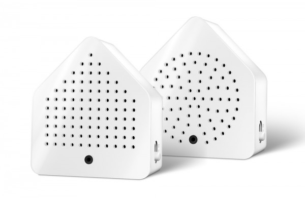 Zirpybox Weiß Grillen-Zirpen Grashüpfer mit Bewegungsmelder Akku USB