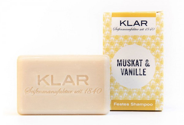 KLAR Festes Shampoo Muskat &amp; Vanille (für normales Haar) 100g