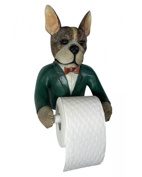 Toilettenpapierhalter Hund im Anzug Nostalgie Toilettenrollenhalter Vintage-Stil