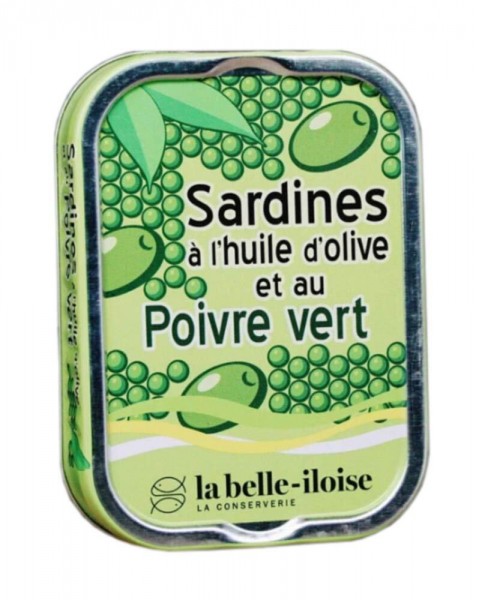 la belle-iloise Sardinen in Olivenöl mit grünem Pfeffer - Dose 115 g