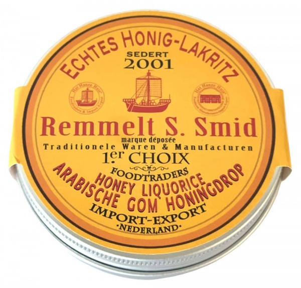 Remmelt S. Smid Honig Lakritz Pastillen in Dose - 90 g