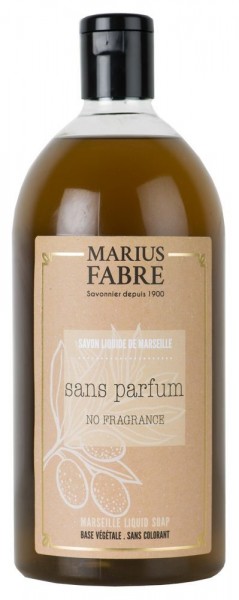 Marius Fabre Flüssigseife Parfümfrei (Sans Parfum) mit Bio-Olivenöl - 1L