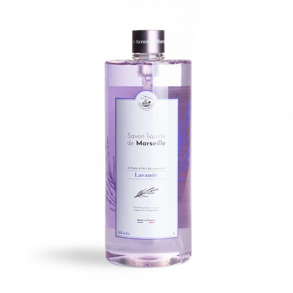 Flüssigseife Lavendel (Lavande) mit Bio-Olivenöl 1L