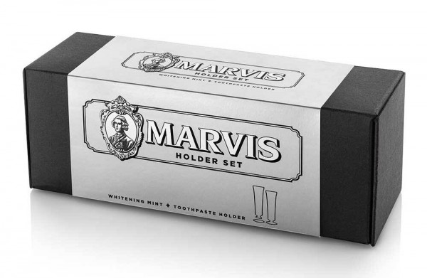 Marvis Whitening Mint Holder Set Zahnpasta Zahncreme 85ml + Zahnpastahalter