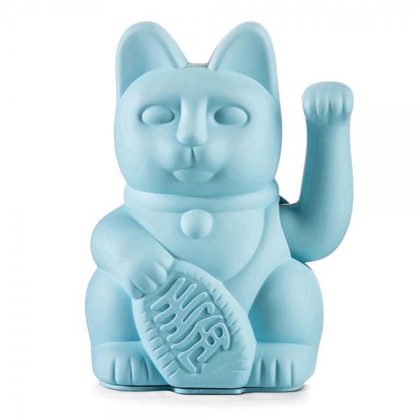 DONKEY Winkekatze Hellblau Maneki Neko Lucky Cat Glücksbringer 15cm