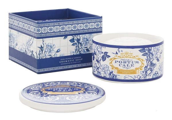 Castelbel Portus Cale Seife Gold &amp; Blue in Keramik-Box Olivenöl-Seife - 150g
