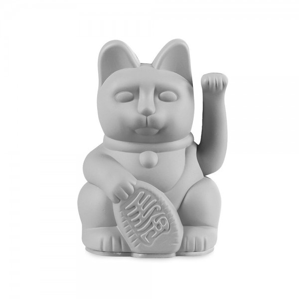 DONKEY Winkekatze Grau Maneki Neko Lucky Cat Mini Glücksbringer 9,8cm