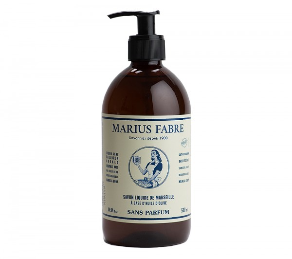 Marius Fabre Flüssigseife Nature (ohne Parfumzusätze) Bio-Olivenöl 500ml
