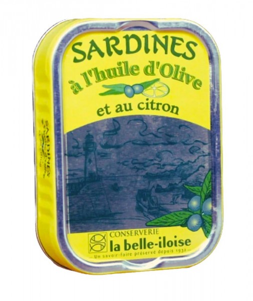 la belle-iloise Sardinen in Olivenöl und Zitrone (et au citron) - Dose 115 g