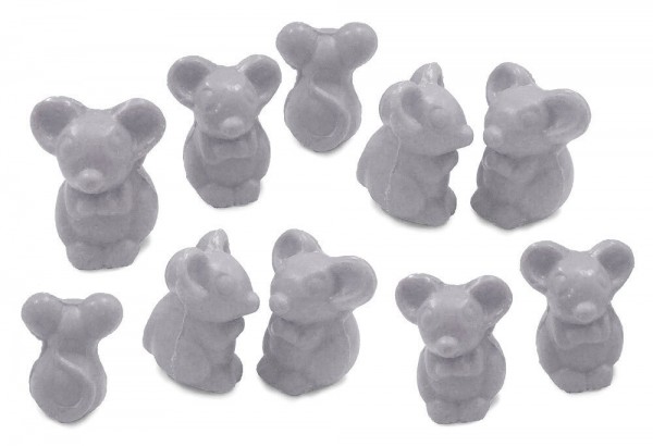10 x Seife Maus Grau Himbeere (Framboise) Kinderseife Tierseife Motivseife 10x25g